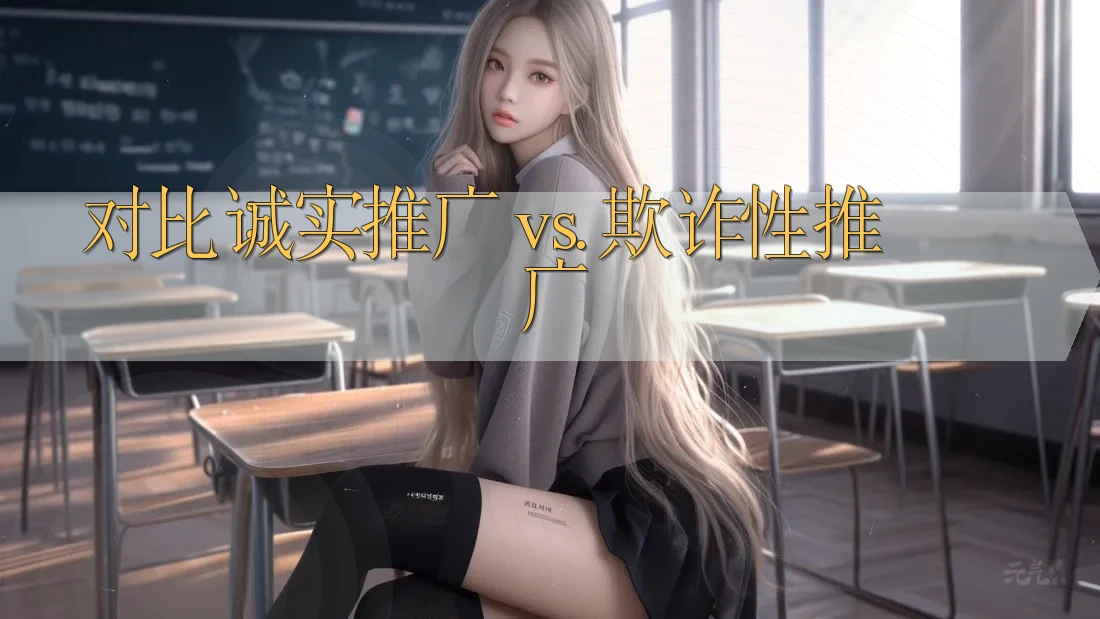 对比:诚实推广 vs. 欺诈性推广 对比:诚实推广 vs. 欺诈性推广