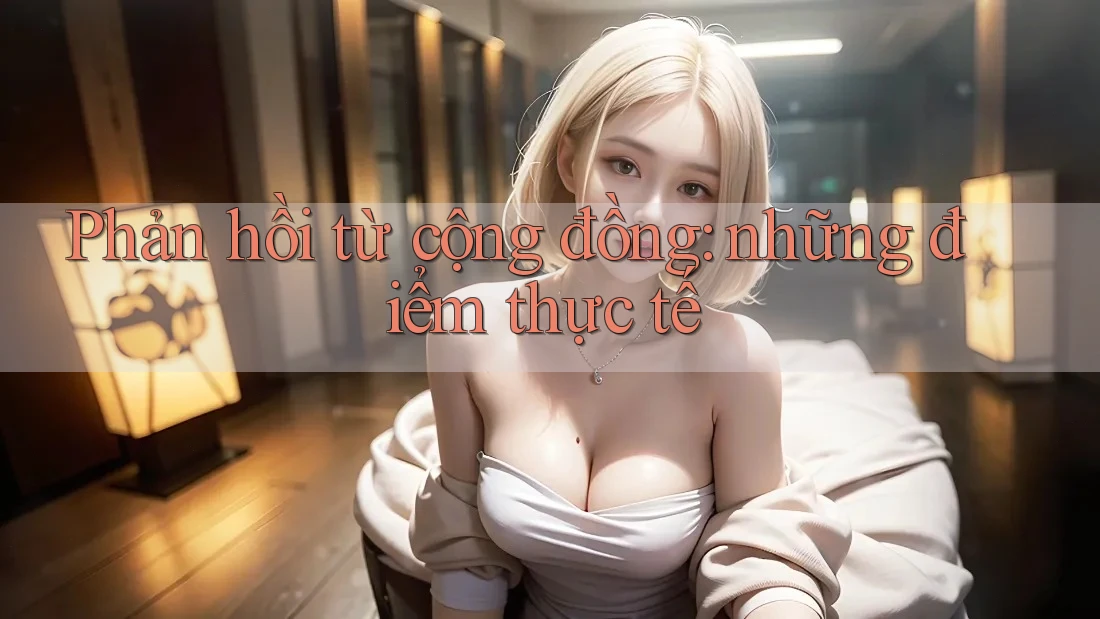 Phản hồi từ cộng đồng: những điểm thực tế Phản hồi từ cộng đồng: những điểm thực tế